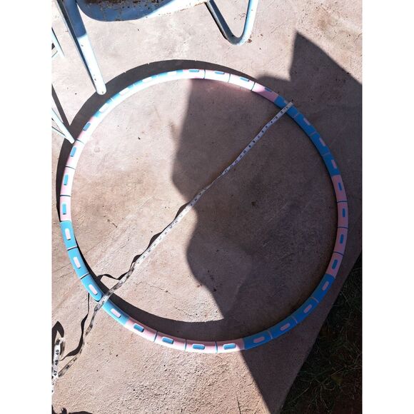 COPY - Overstock Germany! Creatck Adult Fitness Exercise Hula Hoop Teal/pink 37… - Picture 7 of 8